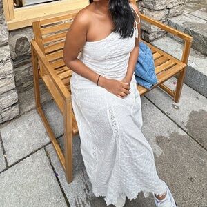 Free People White One-Shoulder Dress